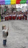 The boy in the suit of knight