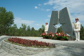 Opening of the Memorable sign devoted to Victory Day