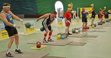 Participants of championship of Europe on weight sport among veterans