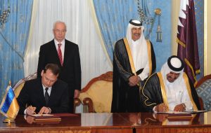 Nikolay Azarov and Hamad bin Jassem Al-Thani