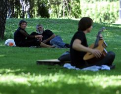 Young man playing guitar
