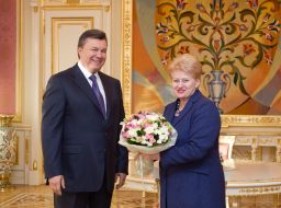 Viktor Yanukovich and Dalia Grybauskaitе