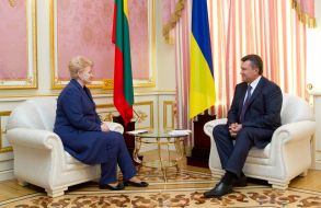 Viktor Yanukovich and Dalia Grybauskaitе
