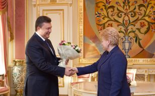 Viktor Yanukovich and Dalia Grybauskaitе