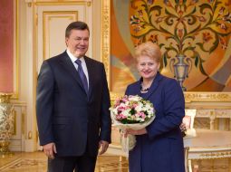 Viktor Yanukovich and Dalia Grybauskaitе