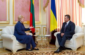Viktor Yanukovich and Dalia Grybauskaitе