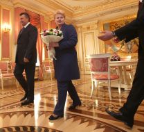 Viktor Yanukovich and Dalia Grybauskaitе