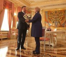 Viktor Yanukovich and Dalia Grybauskaitе