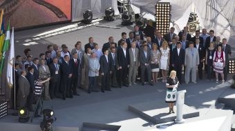 Ирина Луценко выступает на Форуме объединенной оппозици