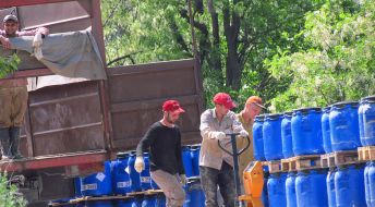 The barrels of toxic chemicals