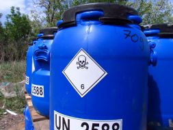The barrels of toxic chemicals