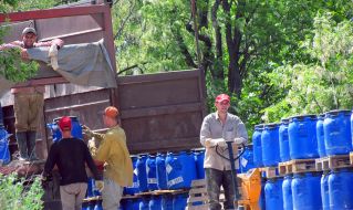 The barrels of toxic chemicals