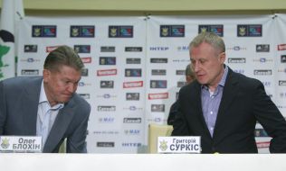 Oleg Blokhin and Grigoriy Surkis