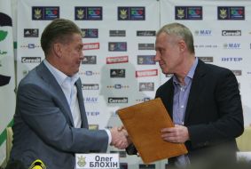 Oleg Blokhin and Grigoriy Surkis