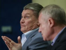 Oleg Blokhin and Grigoriy Surkis