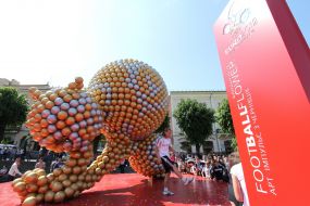 Арт-инсталляция "Футбольный цветок"