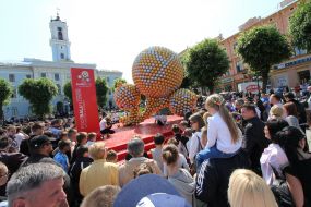 Арт-инсталляция "Футбольный цветок"