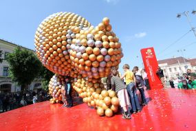 Арт-инсталляция "Футбольный цветок"