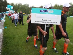 Participants of the VIII Seni Cup 2012 international soccer tournament