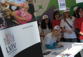 Participants of celebration of Day of Europe 2012