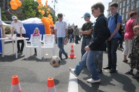 Participants of celebration of Day of Europe 2012