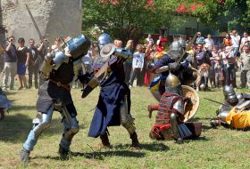 Participants of festival of medieval culture "Silver tatosh"
