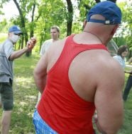 Unknown spray gas in the Maxima Kasyanchuk and Svyatoslav Sheremet