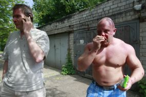 Beaten Maxim Kasyanchuk and Svyatoslav Sheremet