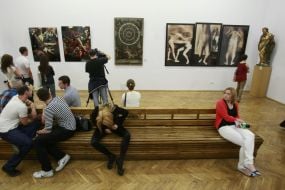 Visitors to the National Art Museum