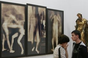 Pictures from the series «Body» and the sculpture "The Evangelist Matthew"