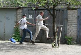 Unknown hit in the mask Maxim Kasyanchuk