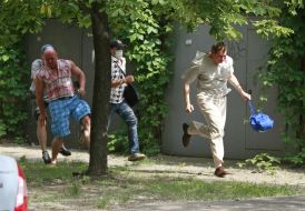 Beaten Maxim Kasyanchuk and Svyatoslav Sheremet