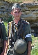 Participant in the reconstruction of the battle at the "Well of Life"