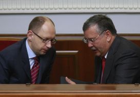 Arseniy Yatsenyuk and Anatoliy Gritsenko