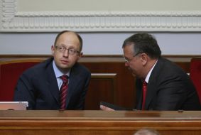 Arseniy Yatsenyuk and Anatoliy Gritsenko