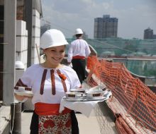 The girl in the Ukrainian national costume