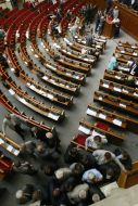 The People's Deputies in the meeting room of the Verkhovna Rada