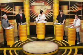 Participants in the live social talk Nesho "Kiev forum"