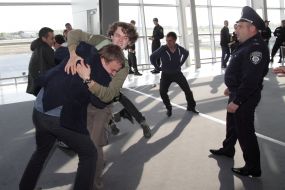 Check airport terminal throughput