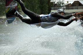 Участник катаний на канатной дороге