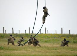 Fighters of the special division of militia