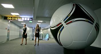 Enormous soccer ball