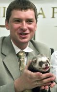 Sergey Kharkov holds the polecat-prophet