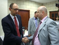 Arseniy Yatsenуuk and Alexandr Turchinov