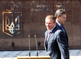 Viktor Yanukovich and Sergey Bubka