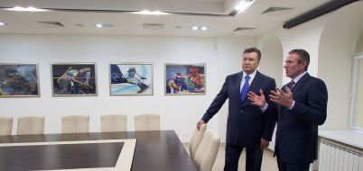 Viktor Yanukovich and Sergey Bubka