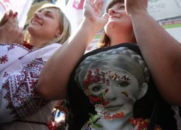 Участники митинга