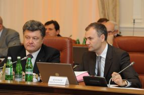 Petr Poroshenko and Yuriy Kolobov