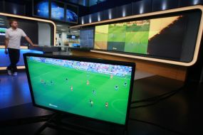 Monitors in the TV studio