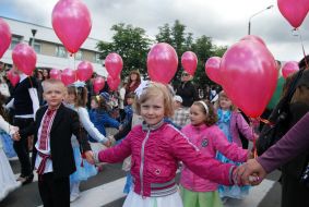 Participants of the City day celebration
